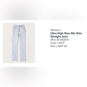 Abercrombie & Fitch Light Blue High Rise Slim Jeans